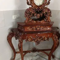 ساعت و کنسول تمام چوب راش