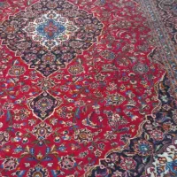 دوتخته قالی۱۲متری کاشان زمینه لاکی