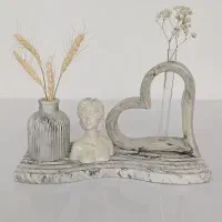 ترکیب ست دکوری سنگی و شمع/اردوخوری/گیفت عروس