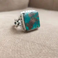 انگشتر نقره عیار بالا فیروزه نیشابوری|جواهرات|شوشتر, |دیوار