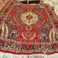 قالیچه ۳متری آذرشهر تبریز زمینه لاکی دستباف