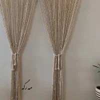 پرده مکرومه/ کوسن مکرومه/ رومیزی مکرومه