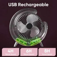 پنکه رومیزی شارژی LED هفت رنگ|پنکه و تصفیه‌کنندهٔ هوا|اهواز, پادادشهر|دیوار