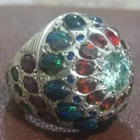 انگشتر موزونایت اوپال یاقوت زمرد فیروزه
