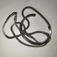 ست کامل گردنبد و دستبند بنگل پیچی‌‌‌.  نقره‌ای|جواهرات|اسلام‌شهر, شهرک مهدیه|دیوار