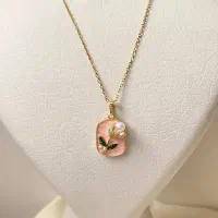 گردنبند میناکاری استیل رنگ ثابت جدید