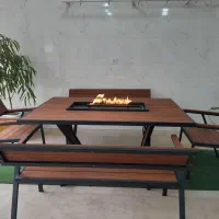 میز آتشدان با نیمکت و صندلی ۶ نفره|مبلمان خانگی و میز عسلی|نوشهر, |دیوار