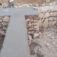 سنگ پی آجر کاری و شیب بندی