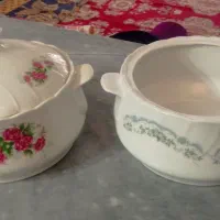 دو عدد سوپ خوری چینی|ظروف سرو و پذیرایی|خوی, |دیوار