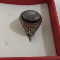 انگشتر سه پوست  نقرع  عیار ۹۰  قلم کاری