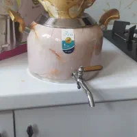 کتری قوری استیل طرح سرامیک