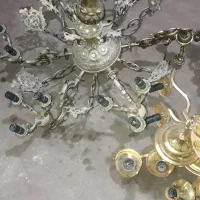 لوستر ابکاری وبرنز و مس|لوستر و چراغ آویز|اسلام‌شهر, باغ فیض|دیوار