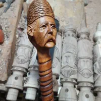 عصا چوبی مجسمه ستارخان