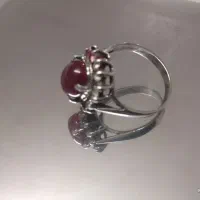 انگشتر نقره با سنگ.عقیق زنانه