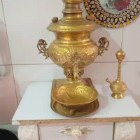 سماور برنجی تمیز