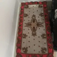 جلومبلی عسلی سه تیکه بارویه منجوق و سنگ دوزی شده|مبلمان خانگی و میز عسلی|میانه, |دیوار