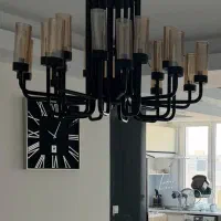 لوستر ۱۶ شعله مشکی|لوستر و چراغ آویز|تهران, بروجردی|دیوار
