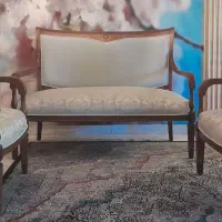 کاناپه دونفره  دوتا مبل تک نفره النا کار نکرده نو