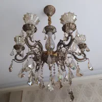 یک جفت لوستر۶ شاخه به همراه سه عدد دیوار کوب|لوستر و چراغ آویز|اصفهان, نقش جهان|دیوار