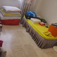 تخت خواب به همراه تشک و باکس فلزی