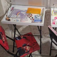 میز تحریر تاشو جاکتابی دار با صندلی تخفیف خورد|میز تحریر و کامپیوتر|محلات, |دیوار