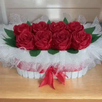 باکس و دسته گل جاودان با طراحی سفارشی