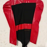 شومیز طرح چرم نازک و پارچه کشی سایز ۴۲ فیکس