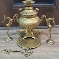 گلدان و سماور و مجسمه برنز
