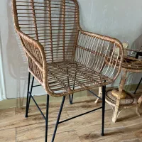 دو عدد صندلی حصیری دستبافت