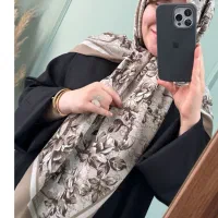 روسری نخ طرح برگ