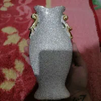 گلدان سرامیکی طرح اکلیلی نقره ای|صنایع دستی و سایر لوازم تزئینی|زرند, |دیوار