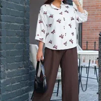 ست مانتو شلوار پاپیون|لباس|خمینی‌شهر, |دیوار