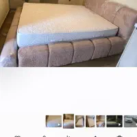 تخت تدی ۱۶۰ خیاری رنگ نسکافه ای