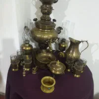 سرویس سماور برنجی و دکوری های مسی