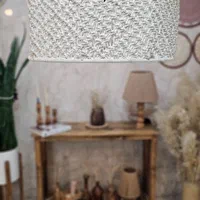 آباژور مکرومه کنار سالنی|چراغ خواب و آباژور|تهران, فلسطین (میدان انقلاب)|دیوار