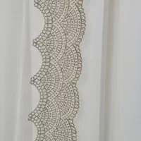 پرده والانهای تور ترک لبه حاشیه تمام گلدوزی|پرده، رانر، رومیزی|تهران, شهرک آزمایش|دیوار