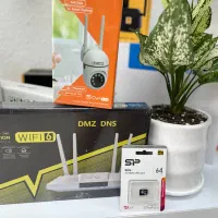 پکیج دوربین بیسیم چرخشی و مودم سیمکارتی