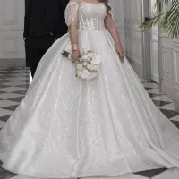 لباس عروس تماما کار شده عروسکی اروپایی