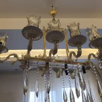 تعدادی لوستر برنز آبکاری فرانسوی با حباب دودی|لوستر و چراغ آویز|تهران, الهیه|دیوار