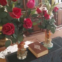 مقداری گل تزیینی و رومیزی ایستاده|گل مصنوعی|ارومیه, |دیوار