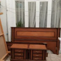 تخت خواب چوبی دو نفره|تخت و سرویس خواب|تبریز, |دیوار