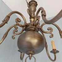 ۴ عدد لوستر برنج برنجی قدیمی|لوستر و چراغ آویز|سمیرم, |دیوار