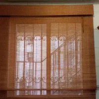 پرده زبرا و حریر ترک و آویز چوبی