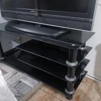 میز تلویزیون شیشه ای مشکی