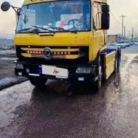 کشنده تی 300 با کانتینر چادری دو محور