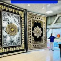 فرش وینتیج ورساچه طوسی طلاکوب جدید