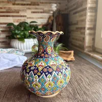 گلدان کاردست میناکاری|ظروف سرو و پذیرایی|تهران, طرشت|دیوار