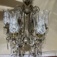 لوستر برنز ۶شاخه با دیوار کوب