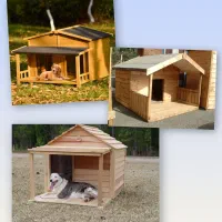 خانه چوبی سگ و گربه|لوازم جانبی حیوانات|کیش, |دیوار
