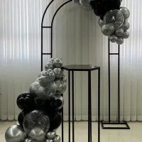 بادکنک تولد تم طوسی مشکی